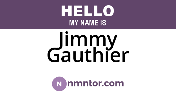 Jimmy Gauthier