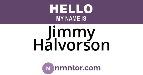 Jimmy Halvorson