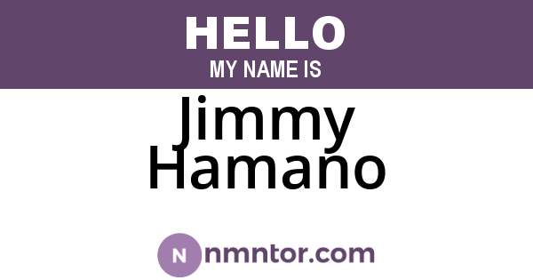 Jimmy Hamano