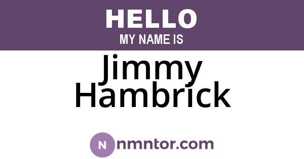 Jimmy Hambrick