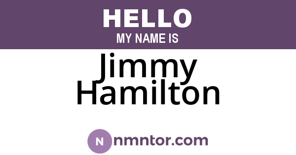 Jimmy Hamilton