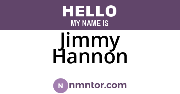 Jimmy Hannon