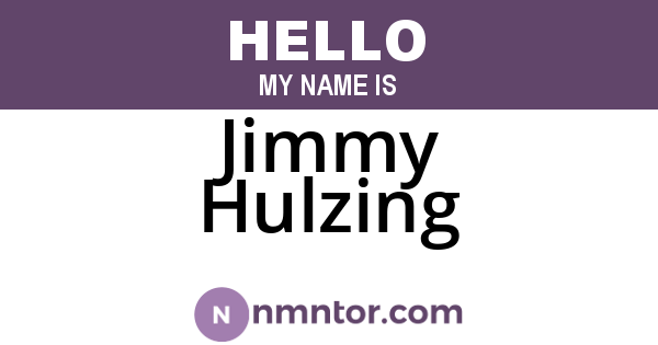 Jimmy Hulzing