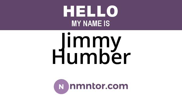 Jimmy Humber