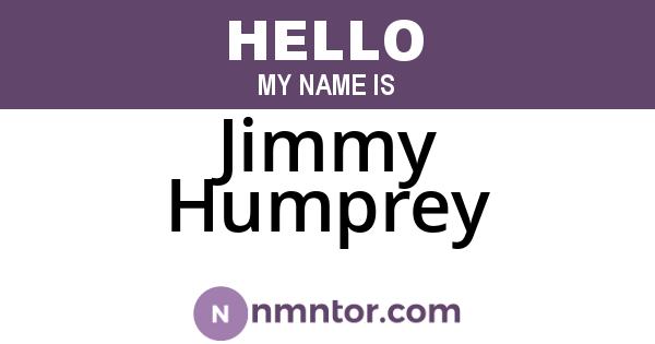Jimmy Humprey