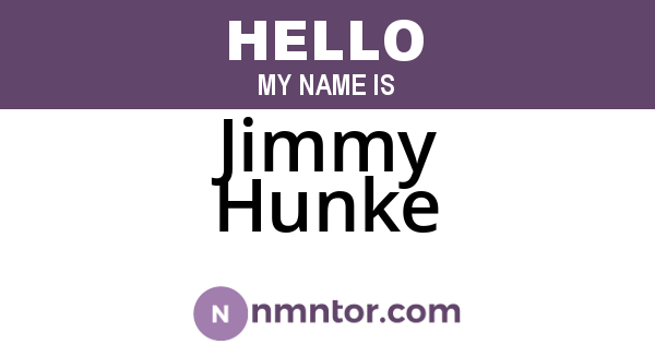 Jimmy Hunke
