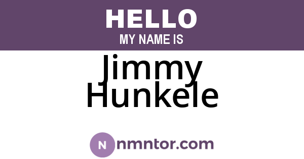 Jimmy Hunkele