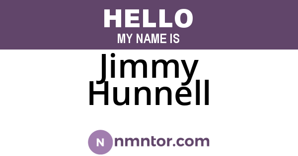 Jimmy Hunnell