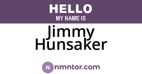 Jimmy Hunsaker