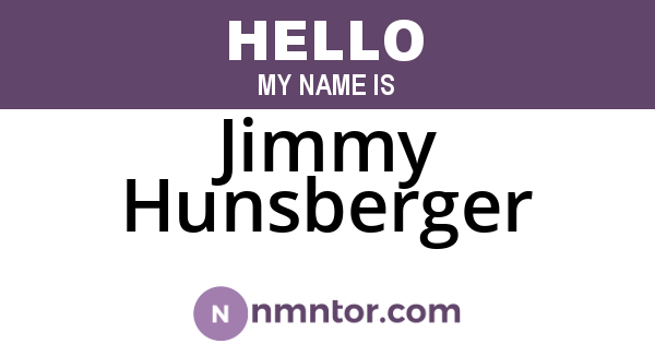 Jimmy Hunsberger