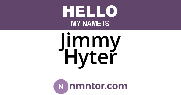 Jimmy Hyter