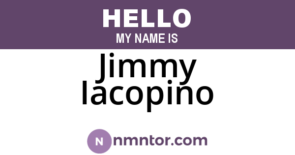 Jimmy Iacopino
