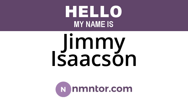 Jimmy Isaacson