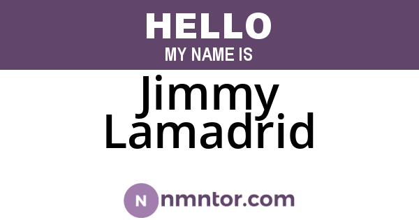 Jimmy Lamadrid