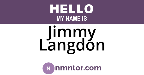 Jimmy Langdon