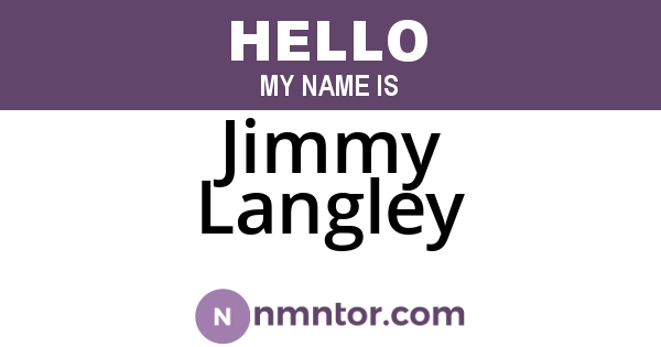 Jimmy Langley