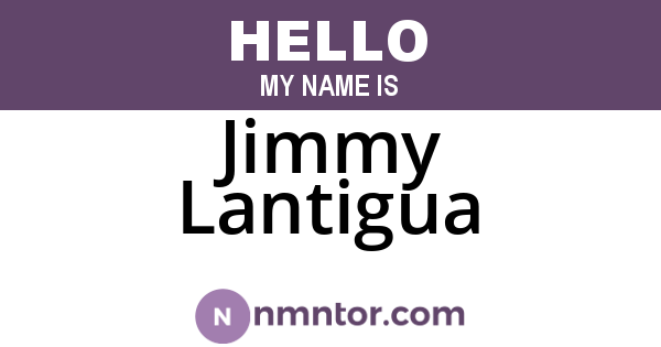 Jimmy Lantigua