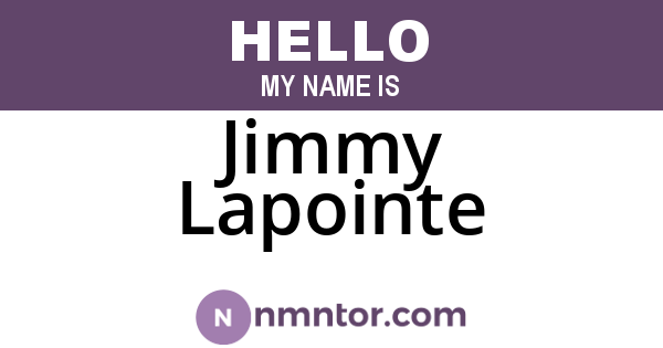 Jimmy Lapointe