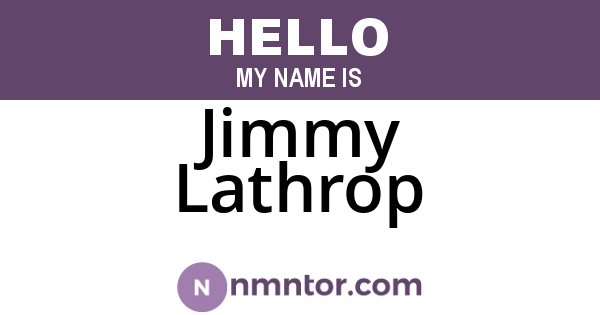 Jimmy Lathrop