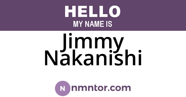 Jimmy Nakanishi