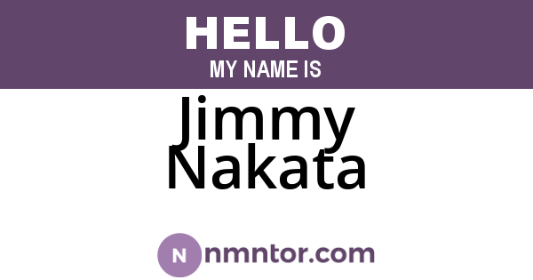 Jimmy Nakata
