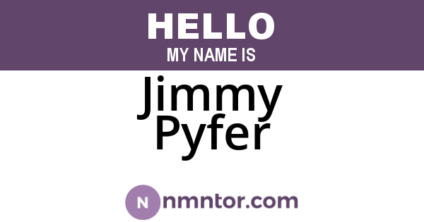 Jimmy Pyfer