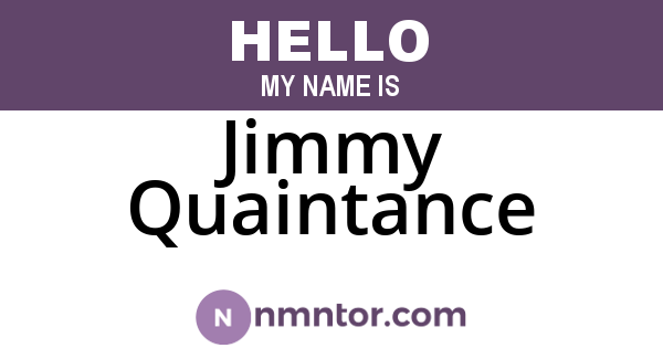 Jimmy Quaintance