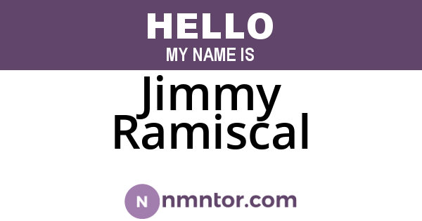 Jimmy Ramiscal