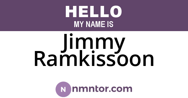 Jimmy Ramkissoon