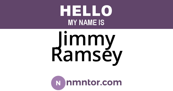 Jimmy Ramsey