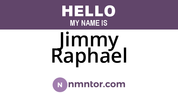 Jimmy Raphael