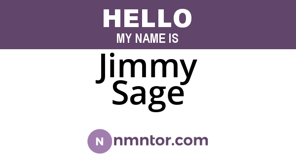 Jimmy Sage