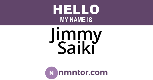 Jimmy Saiki