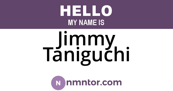 Jimmy Taniguchi