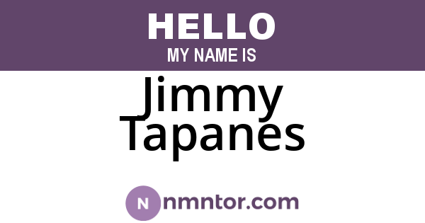 Jimmy Tapanes