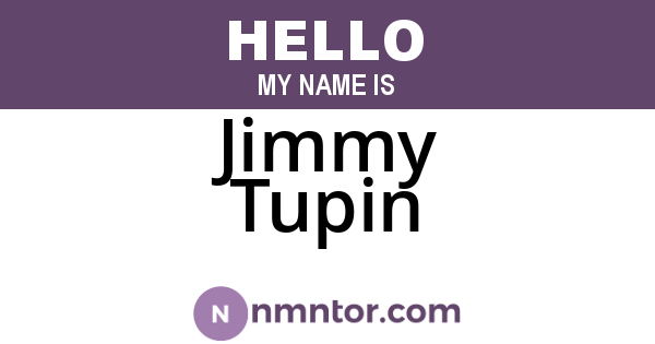 Jimmy Tupin