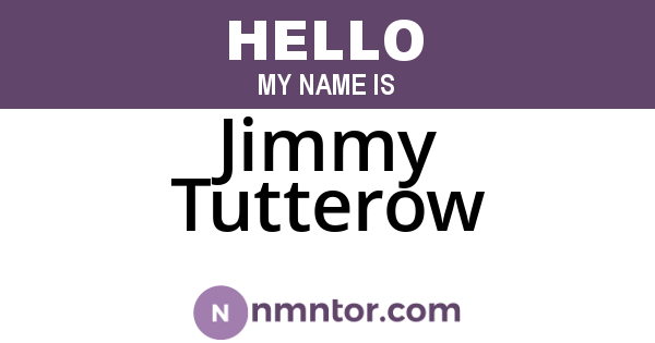 Jimmy Tutterow