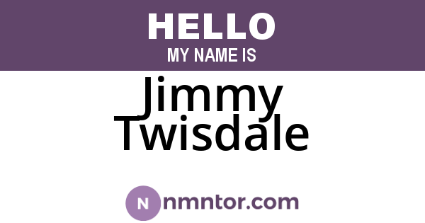 Jimmy Twisdale