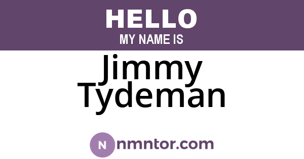 Jimmy Tydeman