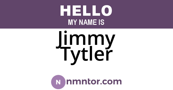 Jimmy Tytler