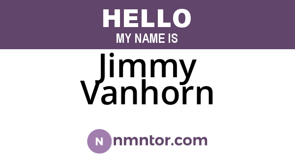 Jimmy Vanhorn