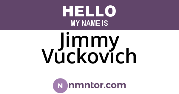 Jimmy Vuckovich