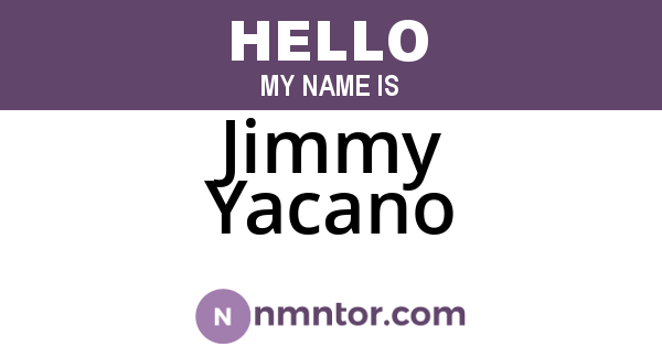 Jimmy Yacano