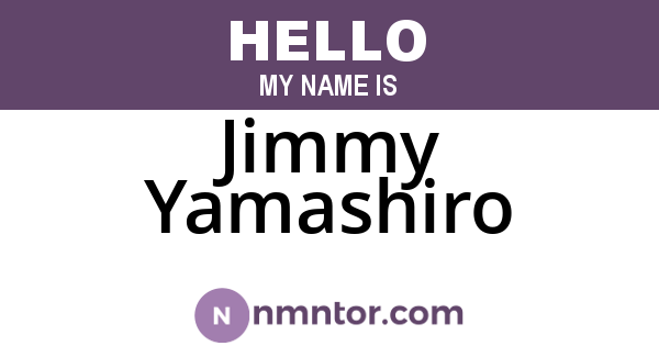 Jimmy Yamashiro