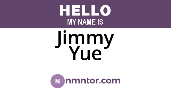 Jimmy Yue