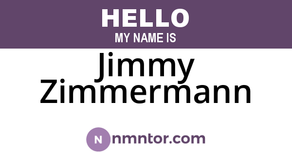 Jimmy Zimmermann