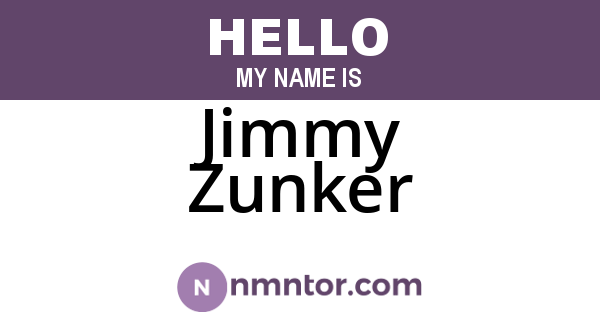 Jimmy Zunker