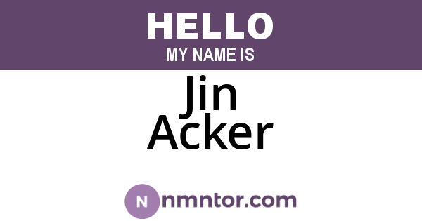 Jin Acker