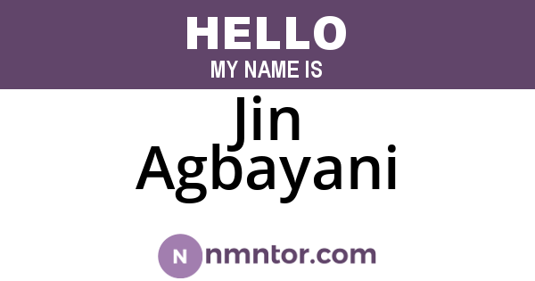 Jin Agbayani