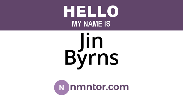 Jin Byrns